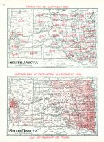 Population by Coutnies and Distribution of Population, South Dakota State Atlas 1904